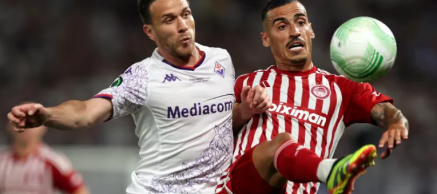 Shkon në vazhdime finalja në mes të Olympiacosit dhe Fiorentinës në Ligën e Konferencës
