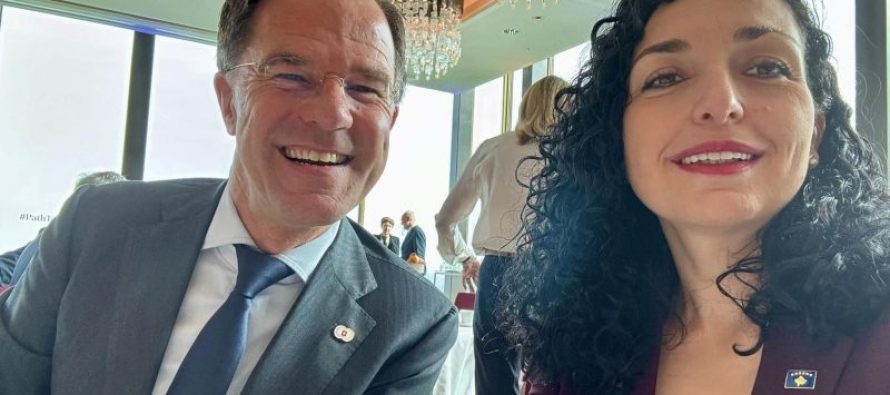 Osmanit takohet me Rutte në margjinat e Samitit për Ukrainën, bisedojnë për të ardhmen e Kosovës