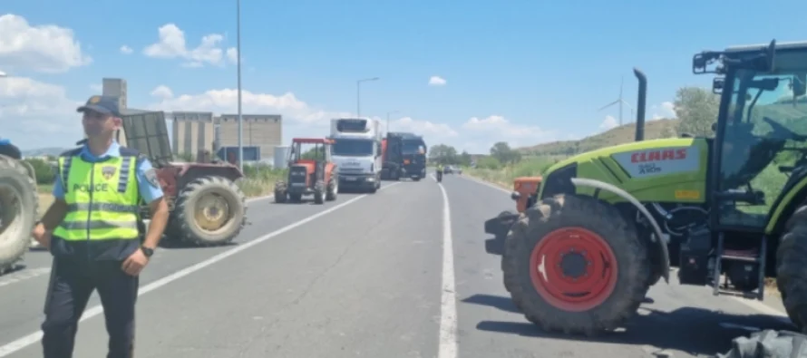 Nuk kanë ujë për të ujitur arrat e tyre, bujqit bllokojnë rrugën Shtip-Veles