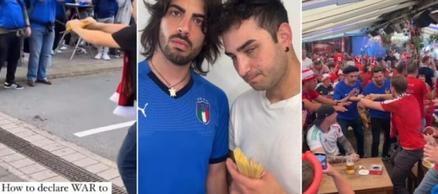 Vazhdon trendi i nisur nga tifozët shqiptarë – austriakët provokojnë francezët me bukën “baguette”