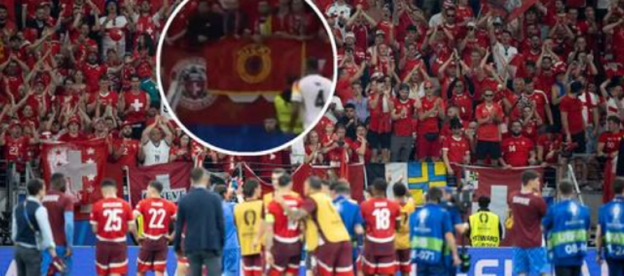 UEFA dënon Zvicrën për shkak të flamurit të UÇK-së në tribuna