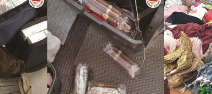 Doganierët parandaluan kontrabandën e cigareve, purove dhe rrobave