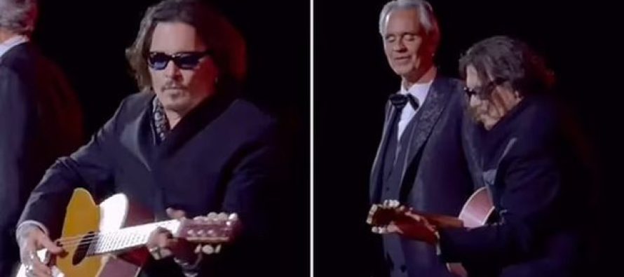 VIDEO/ Johnny Depp dhe Andrea Bocelli performojnë së bashku në Itali