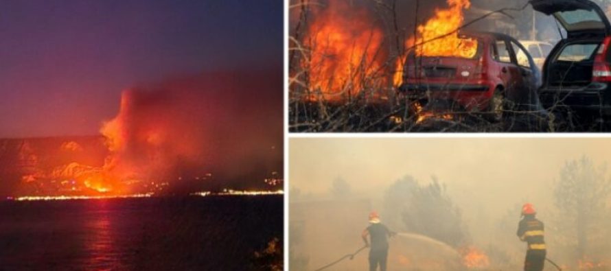 Zjarri madh në afërsi të Makarska të Kroacisë