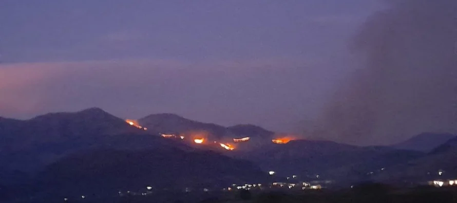 Përkeqësohet zjarri në malin e Sopotit mbi Delvinë! Zjarrfikësit dhe banorët në luftë me flakët