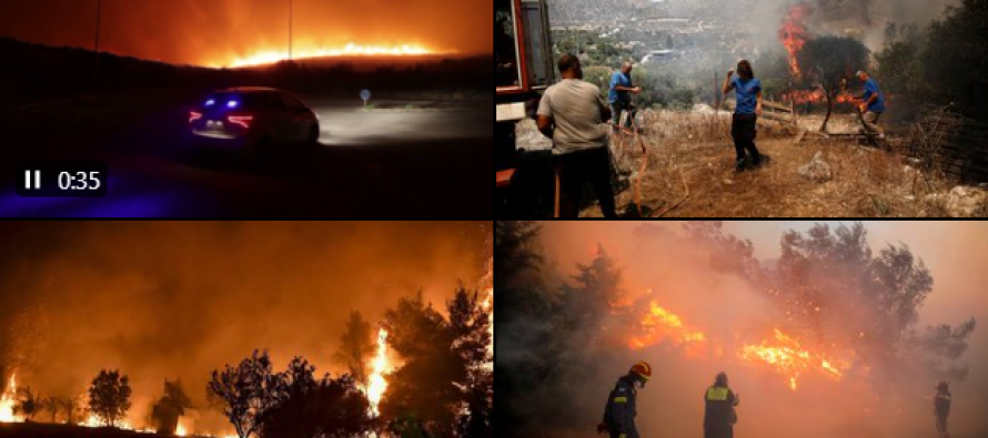 44 gradë Celsius, Greqia përballet me zjarre – autoritetet paralajmërojnë se situata mund të përkeqësohet edhe më shumë