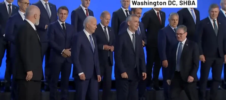 Rama me atlete të bardha në Samitin e NATO-s në Uashington, ja reagimi i Presidentit Macron