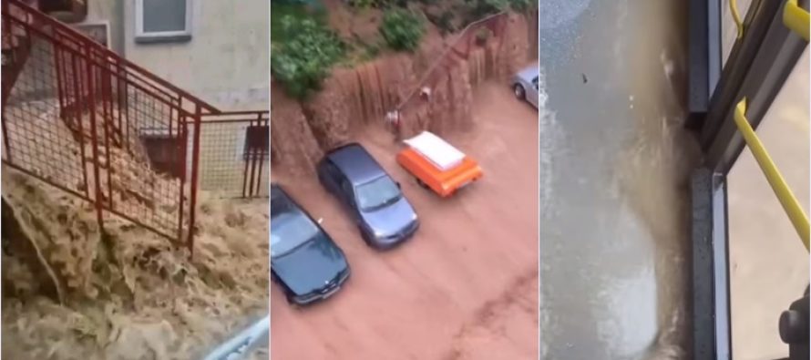Sasi e madhe shiu në një kohë të shkurtër, Beogradi vërshohet sërish – pamje që tregojnë kaosin e krijuar
