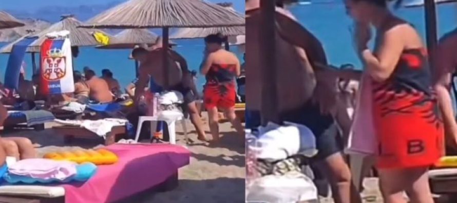 Serbët përzënë nga plazhi familjen shqiptare, i provokuan me këngë dhe simbole