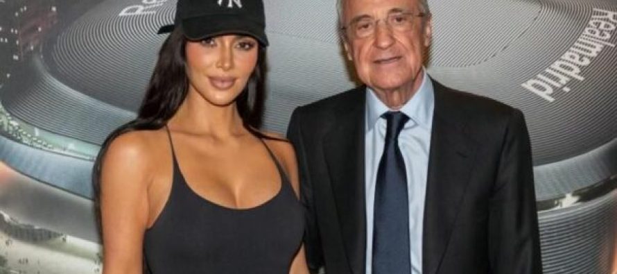 Kim Kardashian në Bernabeu, takohet me presidentin Perez