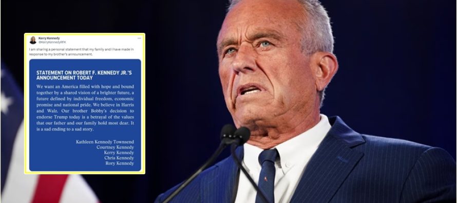 ‘Pezullon’ garën presidenciale – Robert F Kennedy Jr pritet ta mbështesë Trumpin, familja e tij del në mbështetje të Kamala Harrisit