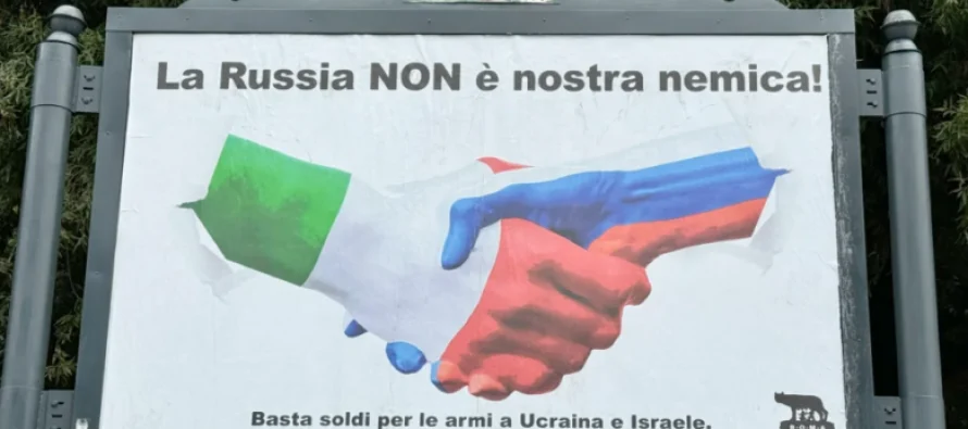 Postera pro-rus shfaqen në të gjithë Italinë