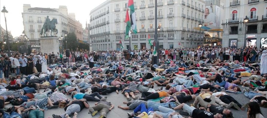 Spanjollët protestuan në Madrid në mbështetje të Palestinës