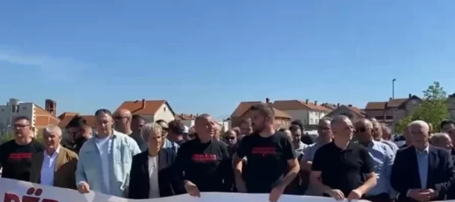 Protestë e shqiptarëve në Preshevë