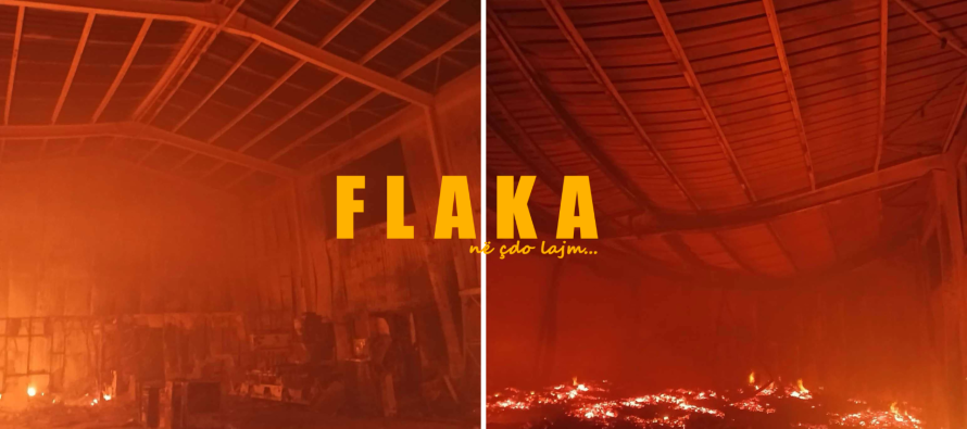 Zjarri në Vrapçisht, një zjarrfiks ka rënë nga shkallët dhe është lënduar | VIDEO