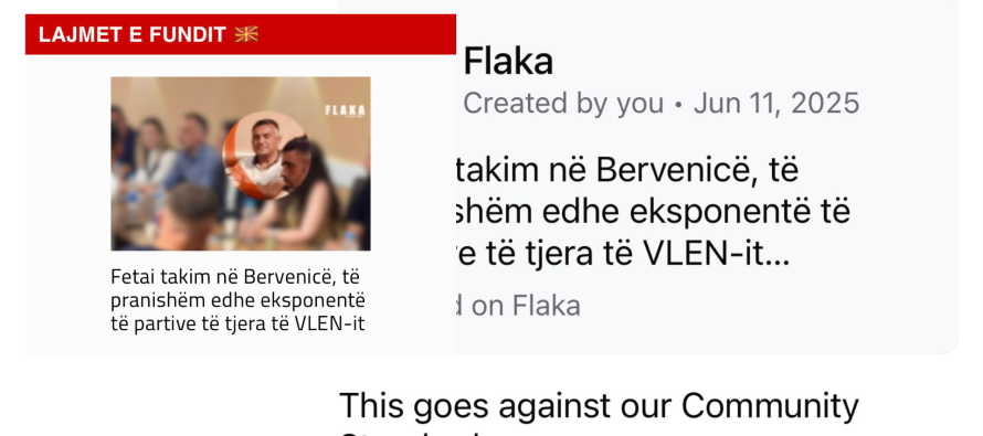 Lajmi për aktivitetin e Fetait në Bërvenicë u raportua në mënyrë të organizuar në Facebook – tentativë për censurë?