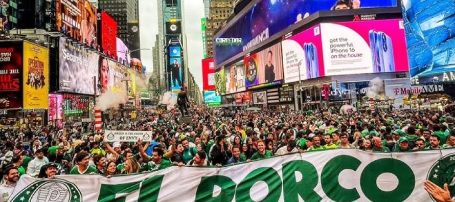 Tifozët e Palmeiras pushtojnë Times Square para debutimit në Kupën e Botës për Klube!