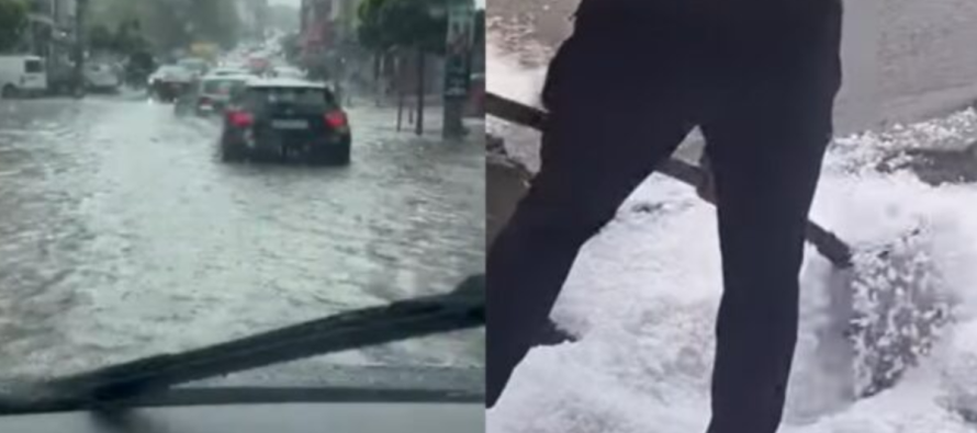 Breshër dhe përmbytje në Brezovicë, Gjilan e Ferizaj – Rrugët bllokohen