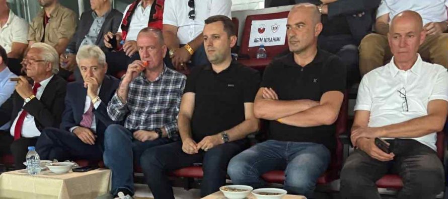 Ahmeti, Taravari dhe Destani në tribuna për të përkrahur Shkëndijën ndaj Qarabagut