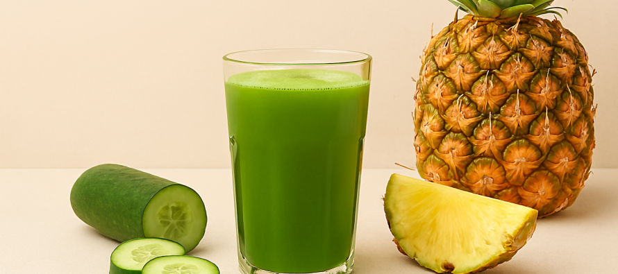 Lëngu që pastron zorrët – kastravec + ananas