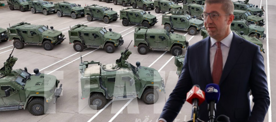 Çallëmdiset Mickoski: 29 automjete të reja të blinduara rrisin kapacitetet e Armatës