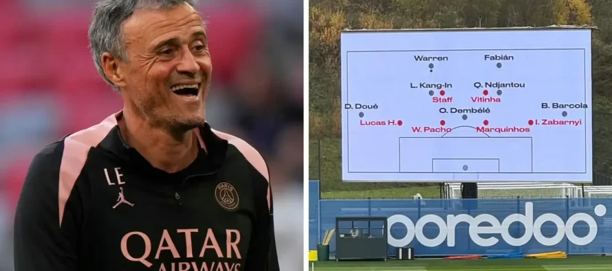 Luis Enrique inovon stërvitjet te PSG: përdor ekran gjigant për analizë taktike