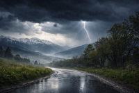 Mot i paqëndrueshëm me reshje shiu, fundjava sjell stuhi lokale dhe rënie temperaturash