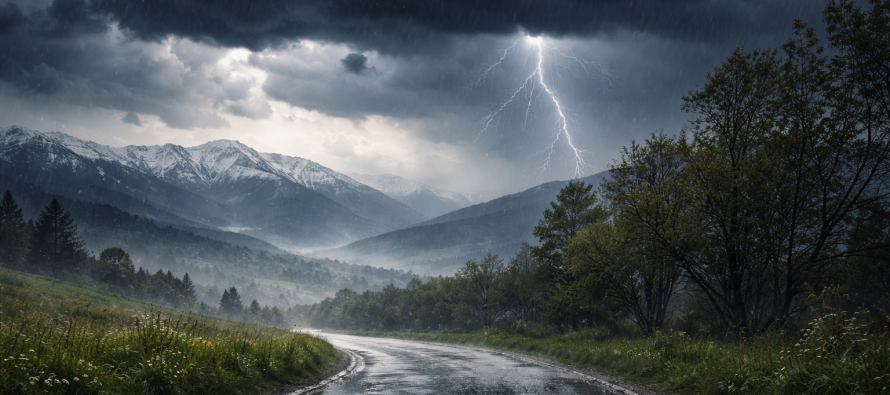 Mot i paqëndrueshëm me reshje shiu, fundjava sjell stuhi lokale dhe rënie temperaturash