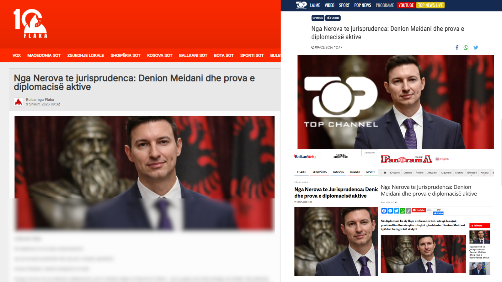 Editoriali i FLAKA-s mbi Denion Meidanin ripublikohet në mediat më prestigjioze të Shqipërisë