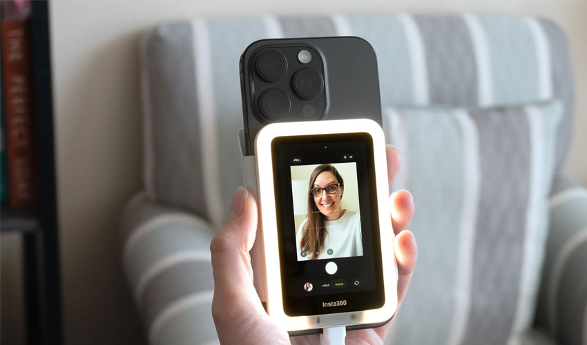 Insta360 prezanton  Snap   ekranin selfie që përdor kamerën e pasme të telefonit