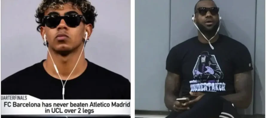 Lojtarët e Barcelonës në dijeni për trendin viral të LeBron James