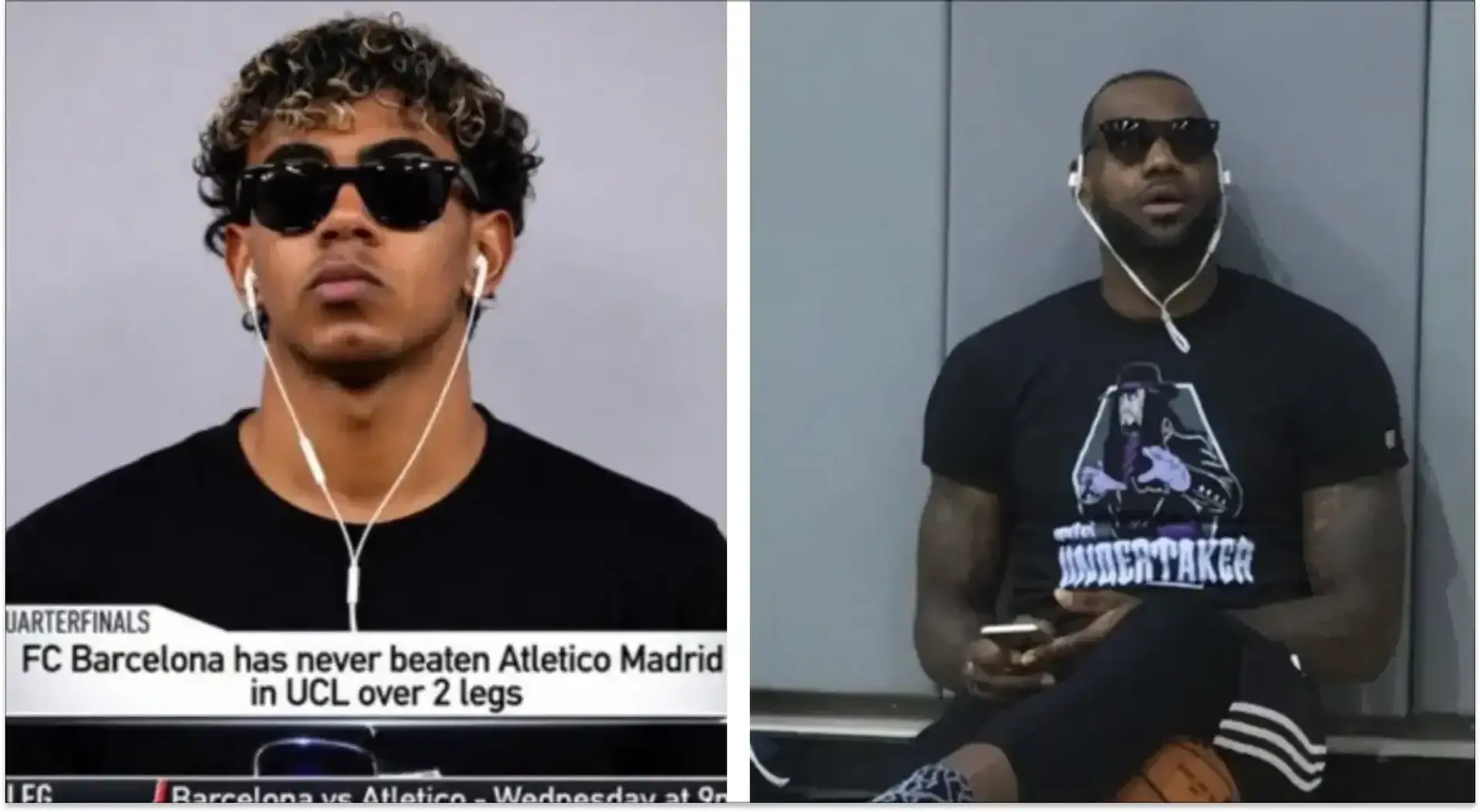 Lojtarët e Barcelonës në dijeni për trendin viral të LeBron James