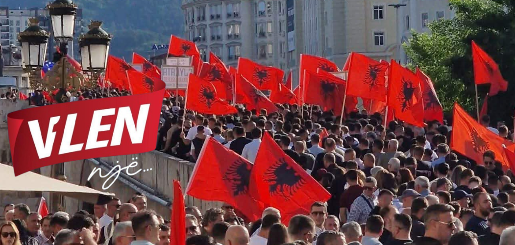 Protesta masive e studentëve shqiptarë në Shkup kundër premtimeve të VLEN-it dhe qeverisë 