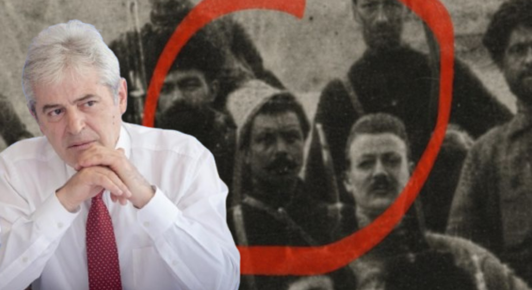 Një interpretim ndryshe i Goce Dellçevit nga Ali Ahmeti  Me plis të bardhë arnaut dhe shall të zi
