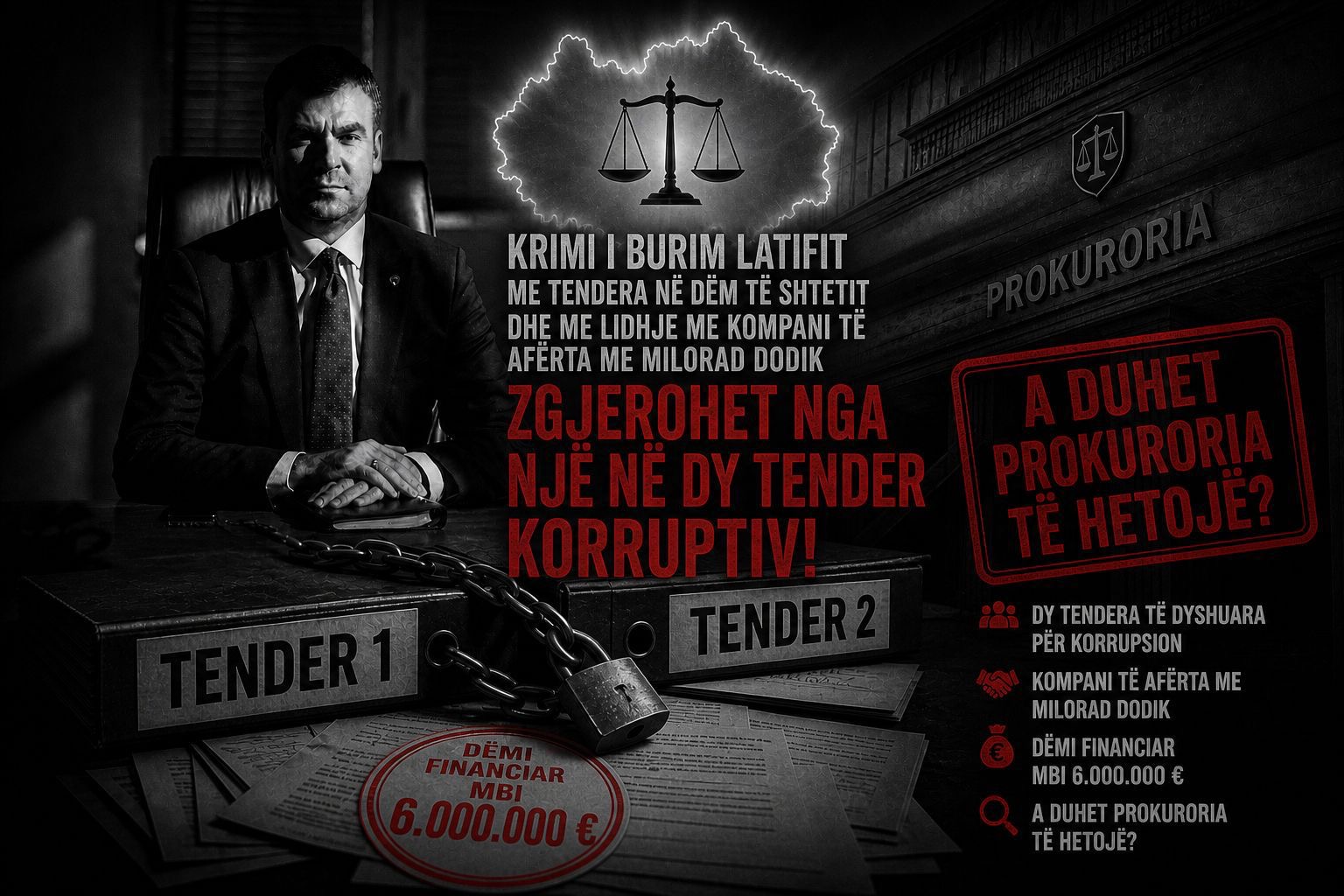 BDI zbulon rrjet korruptiv: Dy kontrata të reja të Burim Latifit me kompaninë e afërt me Dodik – Transparenca e domosdoshme
