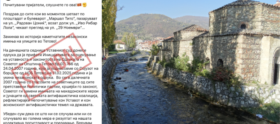 Editorial: Tetova mes historisë, politikës dhe kujtesës – kur emrat e rrugëve bëhen betejë për identitetin