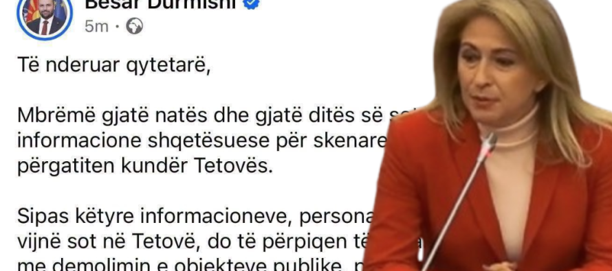 Selmani kritikon Durmishin: Deklaratat për “skenarë të errët” në Tetovë pa prova, kërkohen sqarime nga institucionet