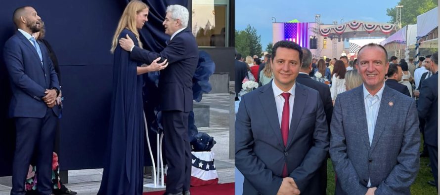 Krerët e opozitës shqiptare marrin pjesë në pritjen për 250-vjetorin e pavarësisë së SHBA-së