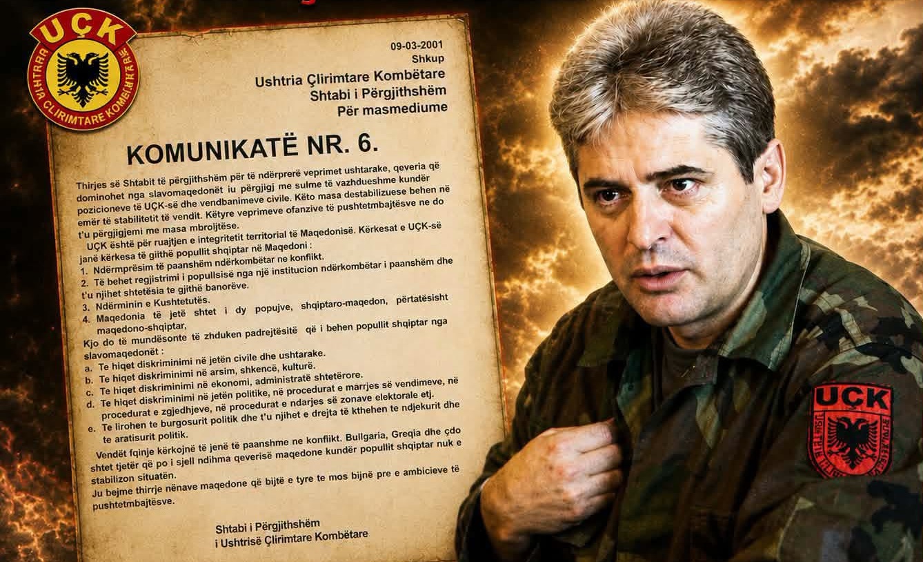 Marrëveshja e Ohrit lindi nga Komunikata nr  6 e Ushtrisë Çlirimtare Kombëtare