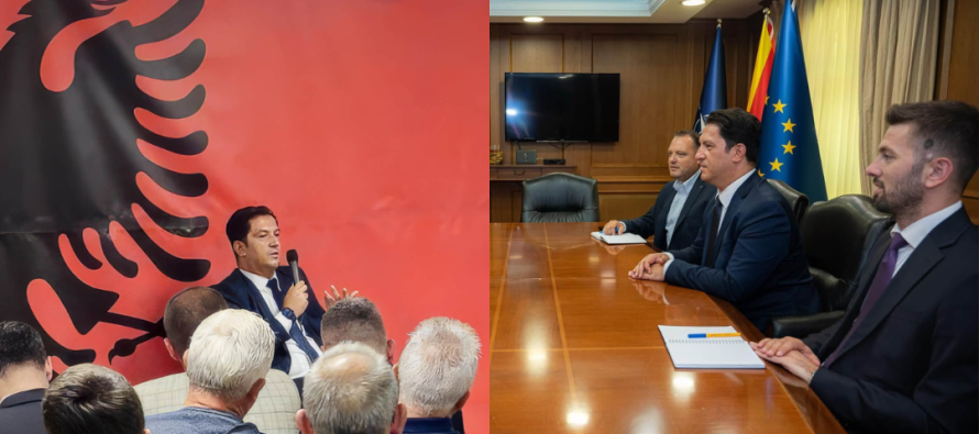 Bekim Sali në Zvicër me “skenografi shqiptare”, por flamuri kuq e zi mungon në zyrën e tij