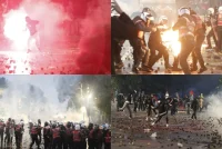 10 orë ‘luftë’ protestues-polici, ekskavatorët heqin gurët nga bulevardi ‘Dëshmorët e Kombit’