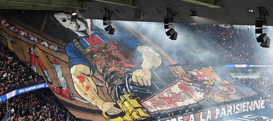 Barcelona ankohet zyrtarisht te UEFA për banderolën provokuese të tifozëve të PSG-së